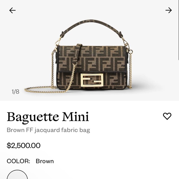 Fendi Mini Baguette Jacquard - Picture 1 of 12